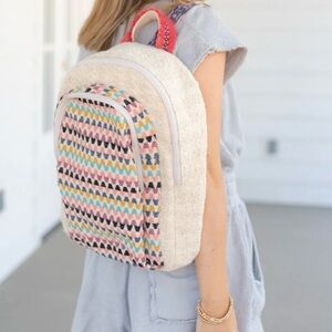 Jane Marie Quinn Multicolor Woven Mini Backpack